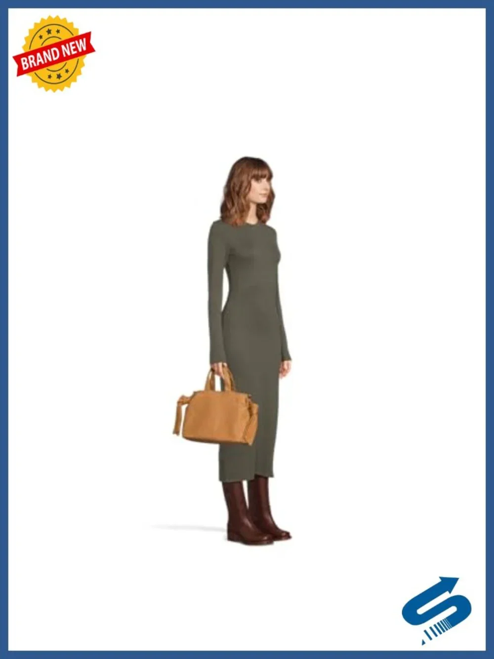 Genuine Leather Satchel Crossbody Bag Magnetic Closure